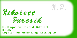 nikolett purcsik business card